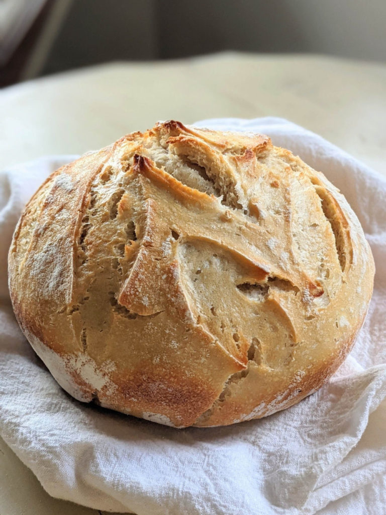 Easy No-knead Sourdough Bread - Life with Aprons